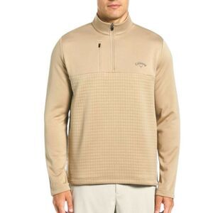 Callaway Men's Quarter Zip Pullover Tan Size XXL